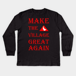 untitled goose fans , anti trump funny design make the village great again , honk Kids Long Sleeve T-Shirt